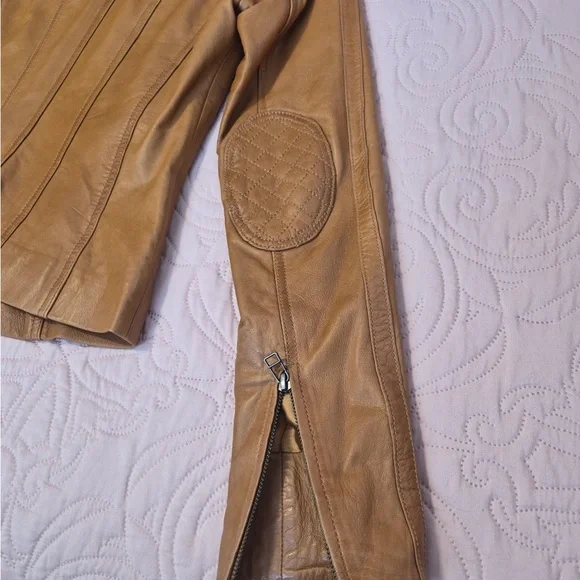 Tan Leather Jacket - Picture 9 of 9
